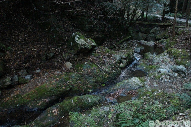 亀が淵前の水流