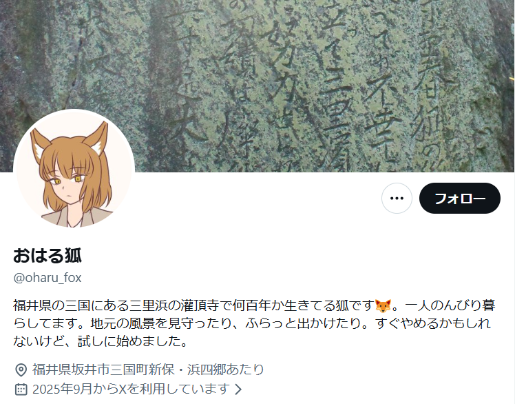 おはる狐X